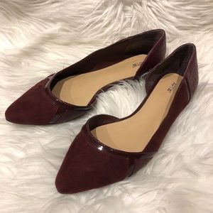 Apt 9 apt. 9 maroon red leather felt combo flat